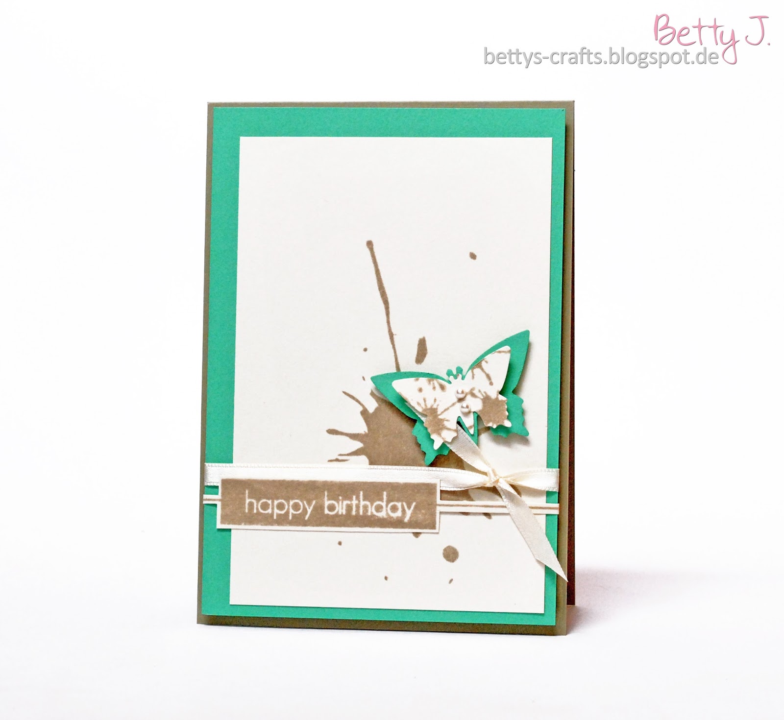 DIY turquoise butterfly with a 3D effect