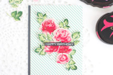 DIY vintage-inspired floral birthday card