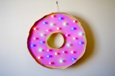 DIY donut marquee light