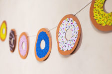 DIY paper donut garland