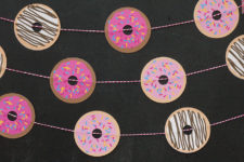DIY colorful donut garland