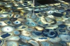 05 a blue agate countertop is a trendy alternative for those who don’t want marble
