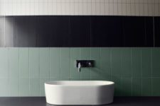 05 a green tile backsplash adds color and helps the design of the space stand out a little