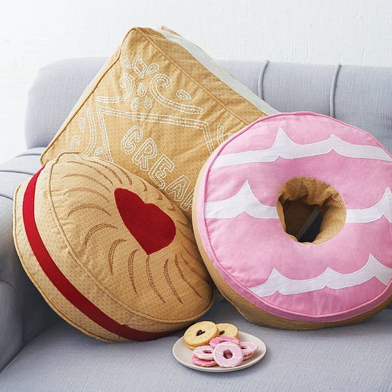 cookie pillows of various looks is exactly what you need for a dining or living room