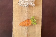 DIY Easter bunny, carrot and eggs string art