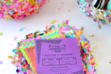 DIY colorful confetti bowls