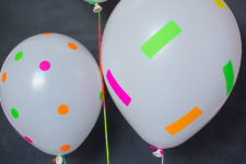 DIY neon confetti balloons