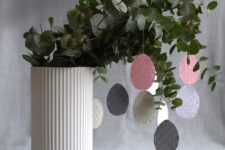 DIY pastel interwoven Easter egg ornaments