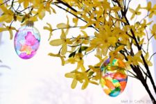 DIY stained glass Easter eggs