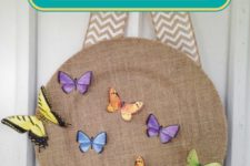 DIY burlap charger butterfly wreath