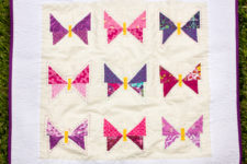DIY butterfly quilted blanket