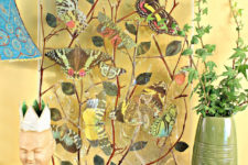 DIY butterflies on branches resin art