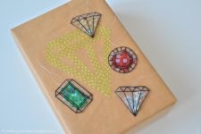 DIY gemstone confetti gift tags