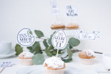 DIY fun hand lettering cupcake toppers for Easter