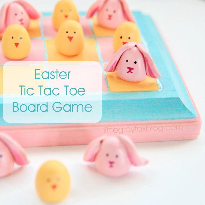 DIY colorful tic tac toe game for Easter (via littlegrayfox.blogspot.ru)