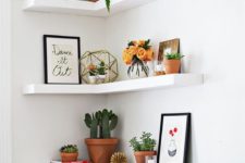 02 make a trio of corner shelves to decorate an awkward corner and make maximum of it
