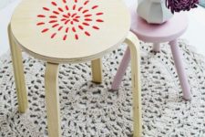 13 a fun painted and embroidered Frosta stool is a quirky piece for any space