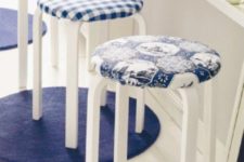 18 upholster the Frosta stools with some printed fabric for more comfort and for a timeless look, choose matching fabric for your decor