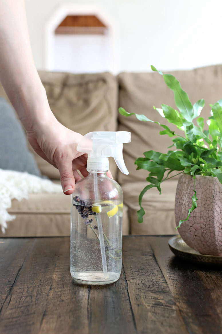 DIY upholstery spray with lavender and lemon (via helloglow.co)