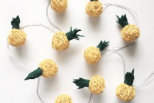DIY pineapple string lights
