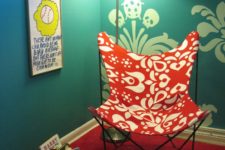 DIY colorful fabric butterfly chair cover