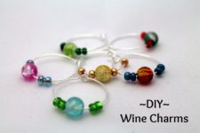 DIY colorful bead glass charms
