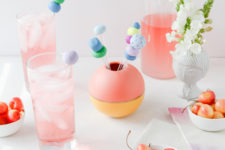 DIY colorful clay bead drink stirrers