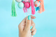 DIY colorful wooden bead drink stirrers