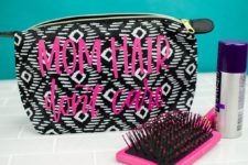DIY personalized toiletry bag