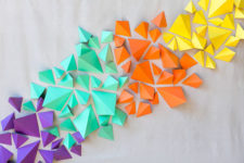 DIY 3D geometric origami-inspired backdrop