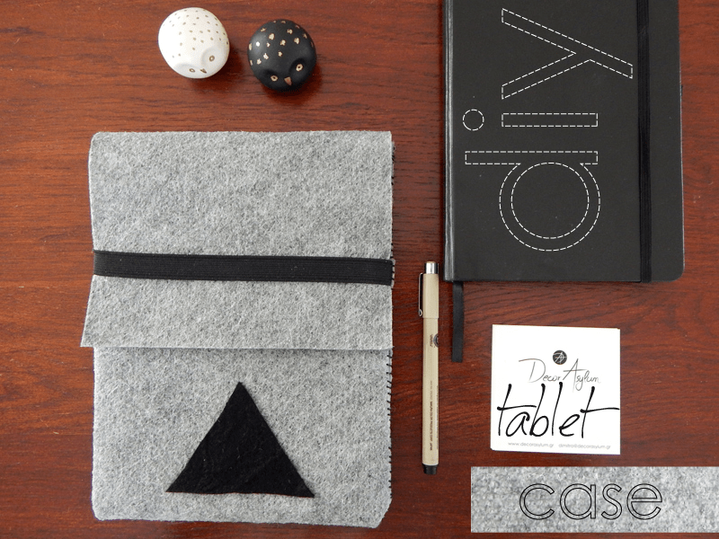 DIY minimalist grey felt case
