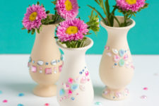 DIY jewel decorated vase
