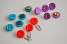 DIY colorful stamped Fimo magnets
