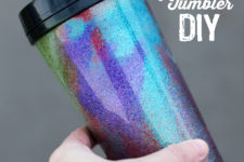 DIY ombre glitter tumbler