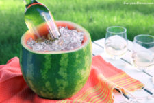 DIY watermelon ice bucket