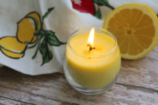 DIY lemon essential oil candles