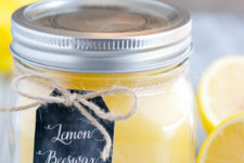 DIY lemon beeswax candle in a jar