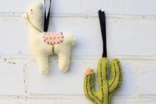 DIY llama and cactus decorations or toys