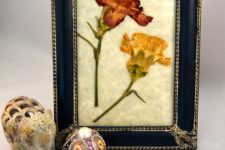 DIY pressed flowers and parchment artworks