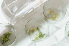 DIY pressed flower glasses and decanters