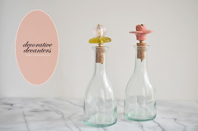 DIY vintage decorative decanters