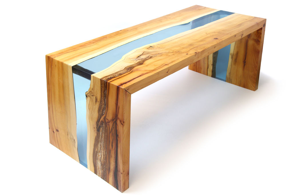 DIY wood and resin table