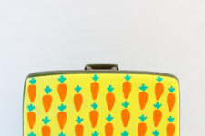DIY suitcase with painted carrots