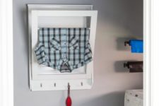 DIY wall-mounted fold down drying rack
