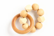 DIY wooden beads and ring teether toy