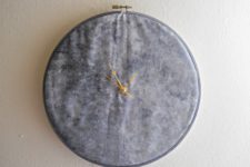 DIY fabric moon wall clock