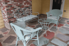 DIY wicker furniture renovation with chalk paint