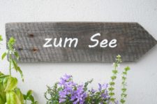 DIY rustic wooden sign with letters