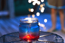 DIY patriotic citronella jelly candle