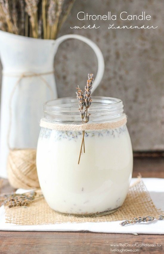 DIY mason jar candles with lavender essential oil